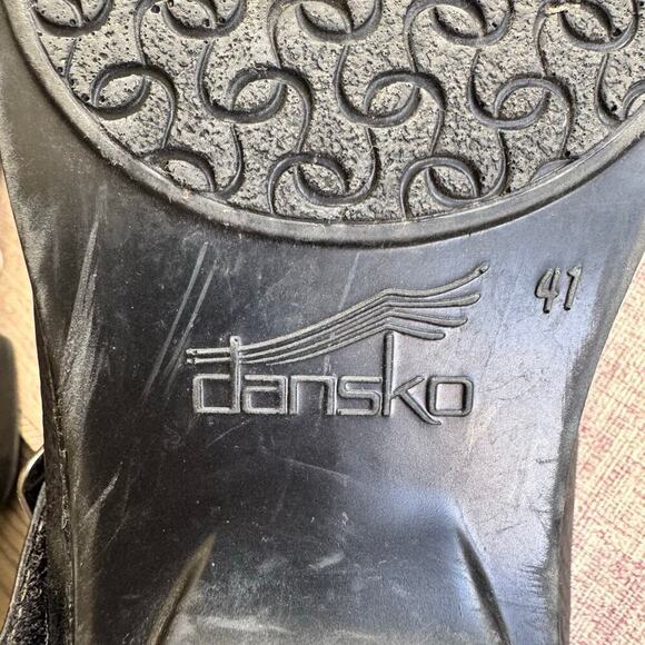 Dansko Tina Leather Black Mary Jane Wedge Clogs Size 41 / US 10.5-11 - Picture 5 of 9